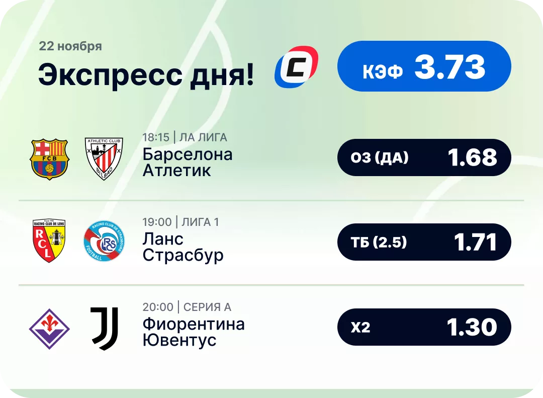 Футбольный экспресс дня на 22 ноября №2