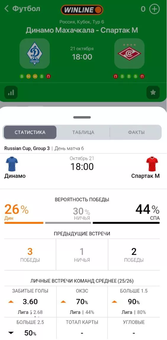 Скачать Winline на Андроид