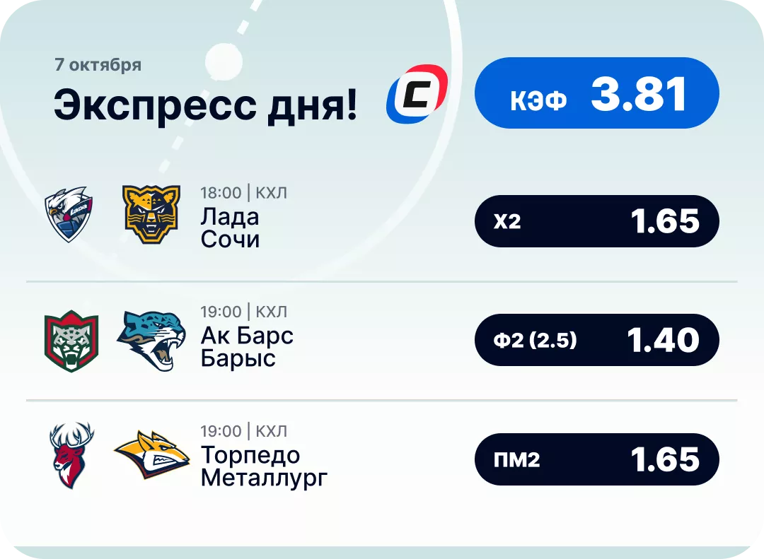 Хоккейный экспресс дня на 7 октября №1