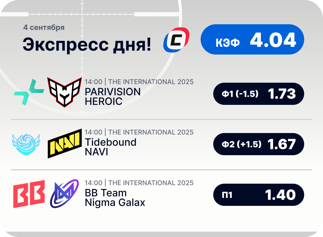 Киберспортивный экспресс дня на 4 сентября