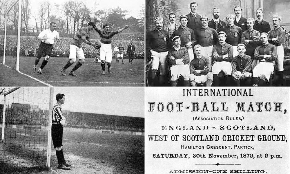 Первый официальный матч в истории Англия – Шотландия 1870 года