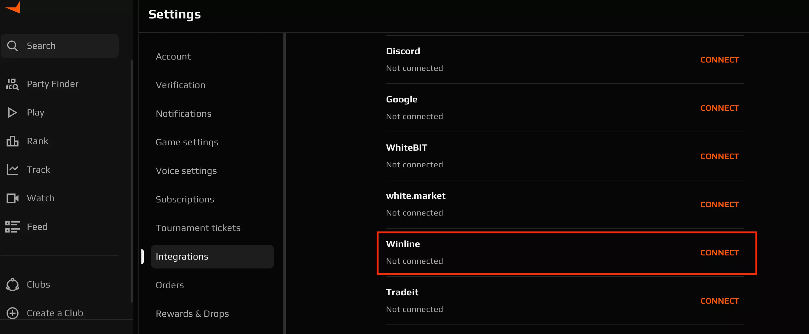 верификация faceit через winline