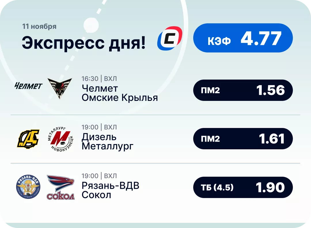 Хоккейный экспресс дня на 11 ноября