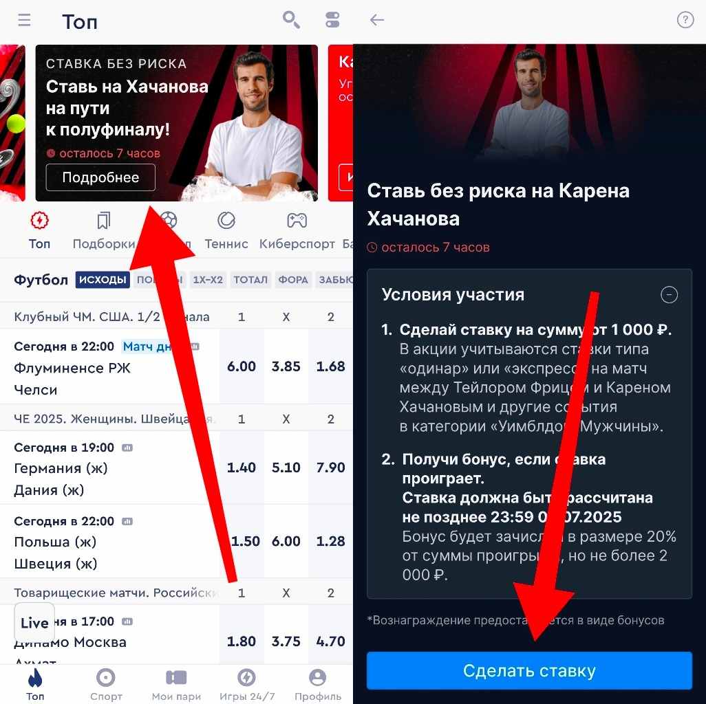Страховка ставки на Уимблдон Фонбет