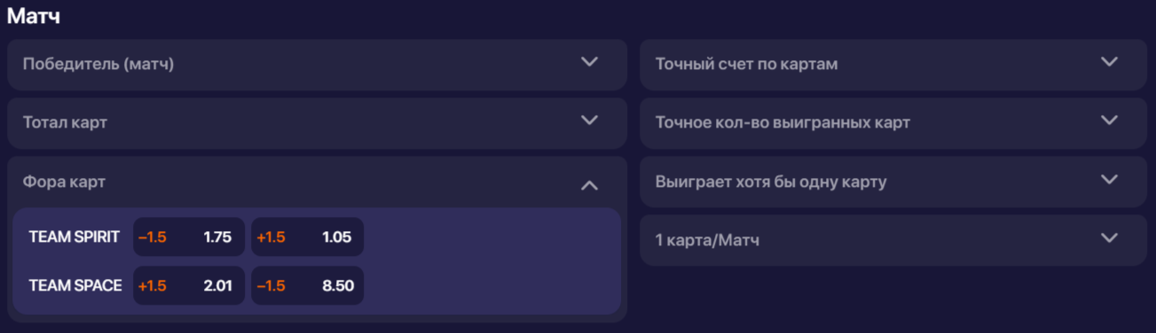 Фора +1.5