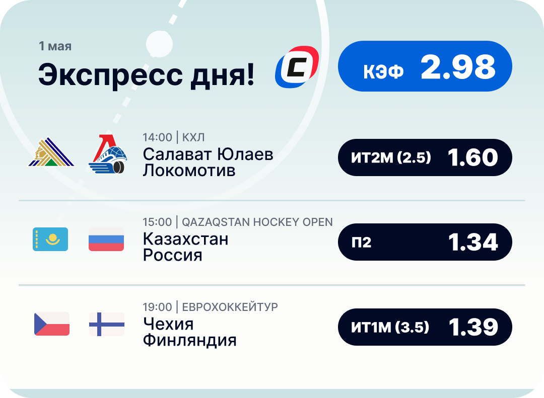 Хоккейный экспресс дня на 1 мая