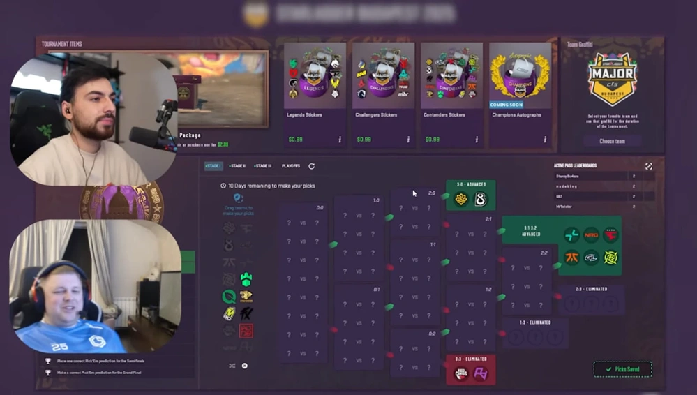 Пикем на первую стадию мажора в Будапеште 2025 Пикем на первую стадию мажора в Будапеште 2025