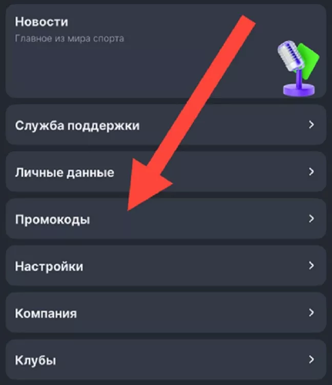 Раздел промокоды в БК Лига Ставок