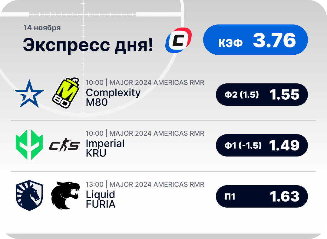 Киберспортивный экспресс дня на 14 ноября