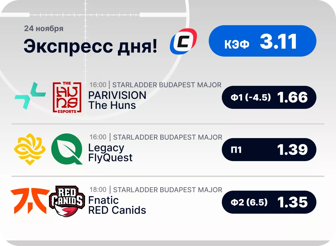 Киберспортивный экспресс дня на 24 ноября