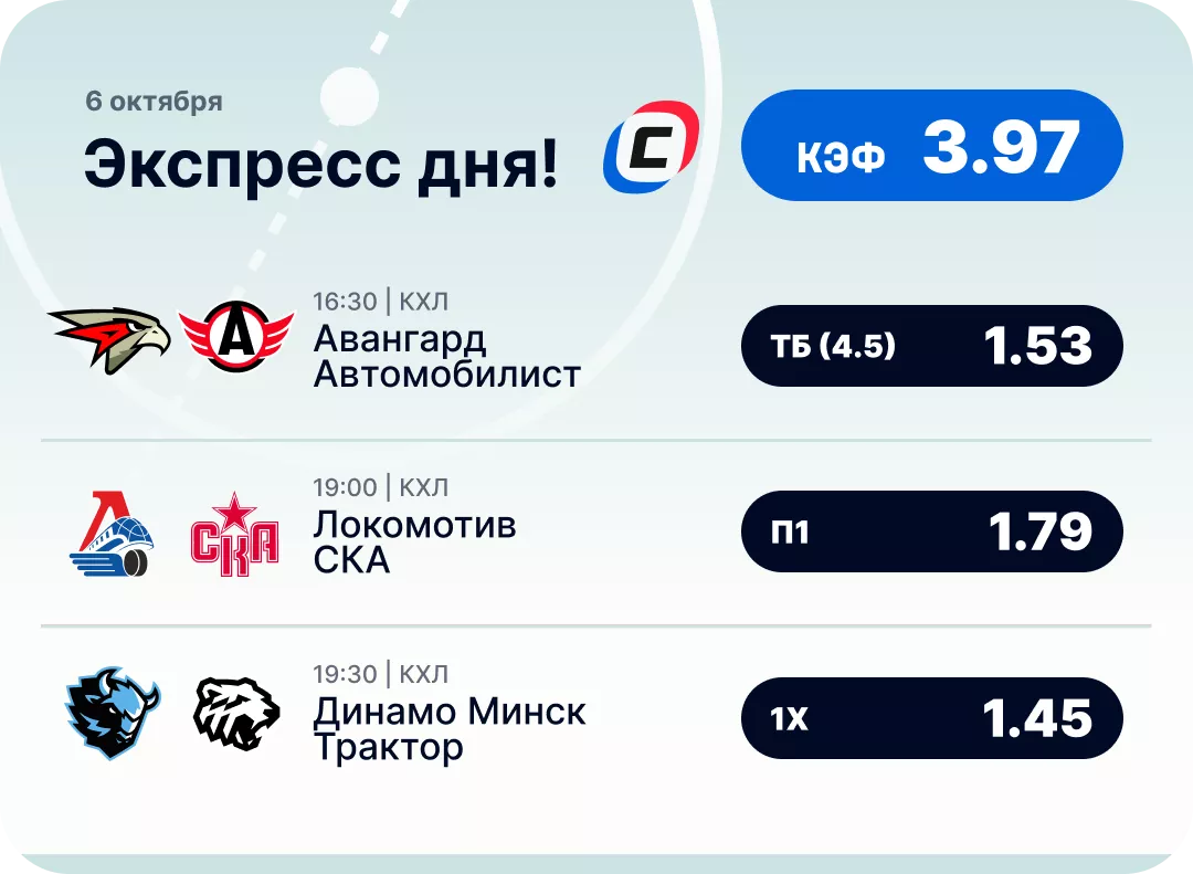 Хоккейный экспресс дня на 6 октября
