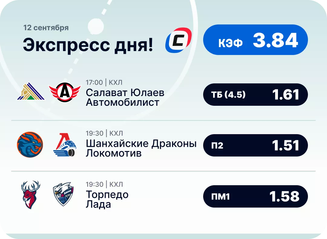 Хоккейный экспресс дня на 12 сентября