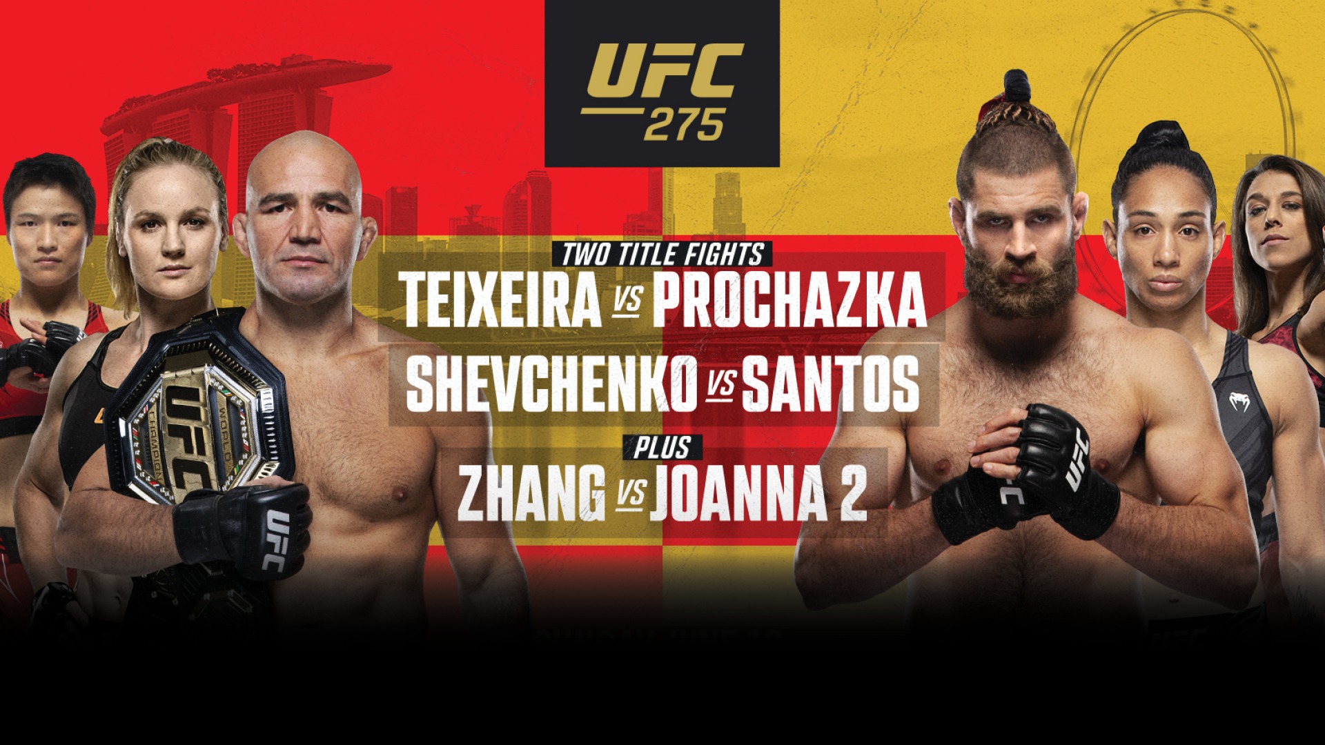 Турнир UFC 275 в Сингапуре смотреть онлайн бесплатно
