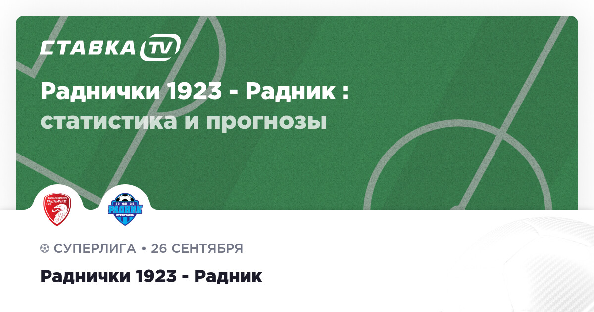 Раднички 1923 - Радник: прогнозы 26 сентября 2023