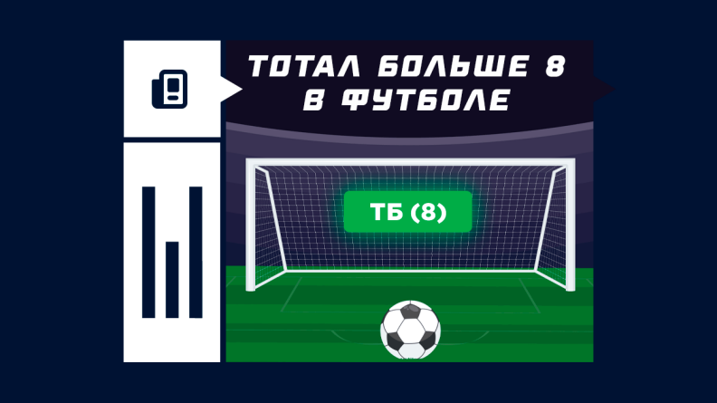 Что такое тотал больше 8 в футболе