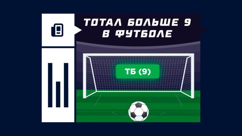 Что такое тотал больше 9 в футболе