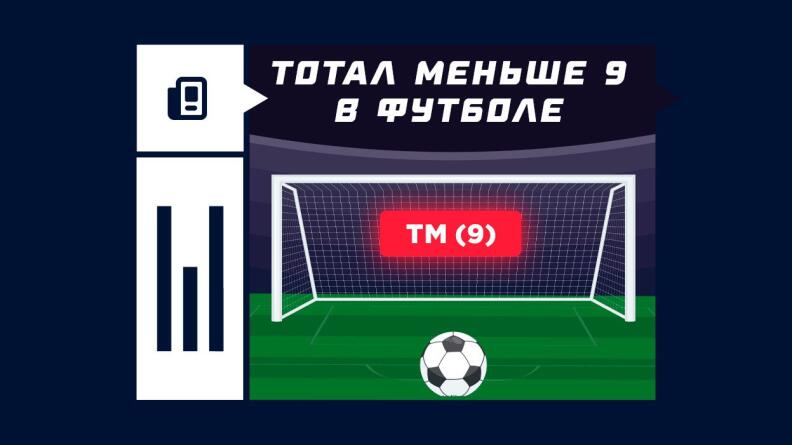 Что такое тотал меньше 9 в футболе