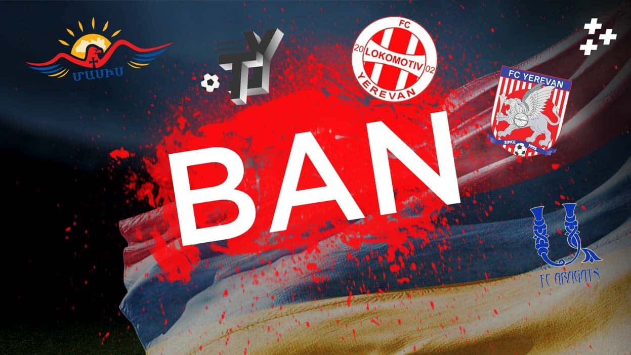 45 пожизненных банов и 5 отстраненных клубов. Первую Лигу Армении закрыли из-за договорняков