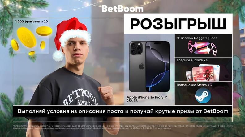 Розыгрыш фрибетов и призов от AUNKERE и BetBoom